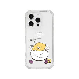 [S2B] KAKAO FRIENDS CHOONSIK Clear TPU+PC Bumper Case – Crystal Clear, Shock-Absorbing, Camera & Button Protection for iPhone & Galaxy - Made in Korea